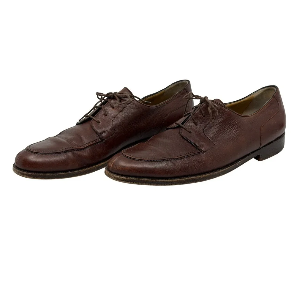 Cole Haan Mens Brown Leather Split Toe Derby Lace Up Dress Shoes Size 10 B